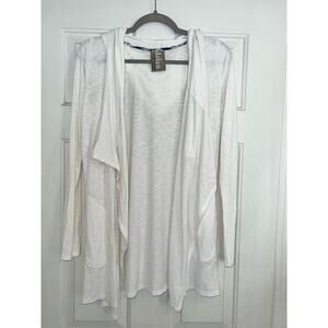 Dolan Left Coast Collection Anthropologie White Hooded Drape Cardigan - size S